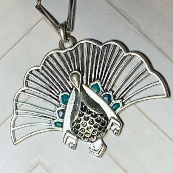 🦚 Super unique and fun Lucky Brand peacock necklace! 🦚 - Picture 13 of 15